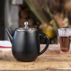 Bredemeijer Theepot 1,1L Duet Eva Mat Zwart -Keuken Verkoop 101 5861 5 1