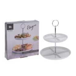 Excellent Houseware Etagere 2-laags Porselein -Keuken Verkoop 101 6978 3 1