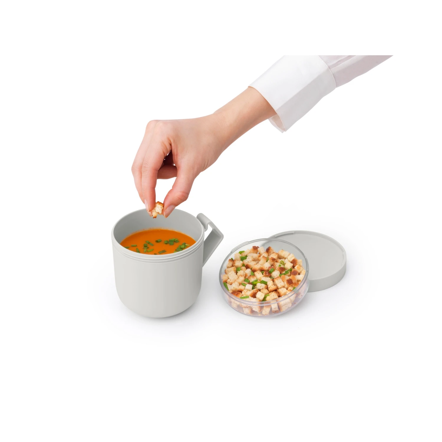 Brabantia Make En Take Soepbeker Lichtgrijs 3 Brabantia Make En Take Soepbeker Lichtgrijs - Afbeelding 3