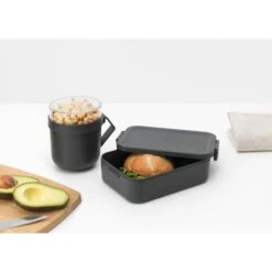 Brabantia Make En Take Lunchset 2 Delig Dark Grey -Keuken Verkoop 102 6665 4 1 1
