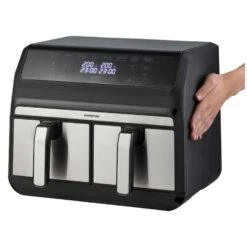 Inventum Hetelucht Friteuse Dubbel 2x 4 L Rvs/ Zwart 1700W -Keuken Verkoop 210 4299 3 1