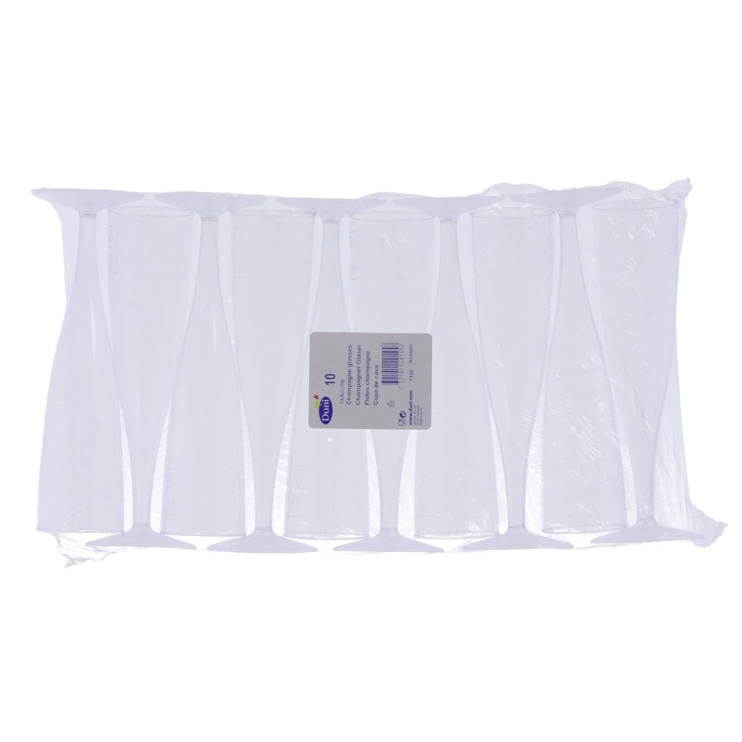 Duni Champagneglazen Crystallo Plastic 10 Stuks 1 Duni Champagneglazen Crystallo Plastic 10 Stuks